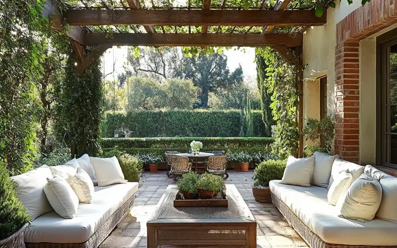 Choose weather-resistant materials to ensure your decor lasts: Outdoor elements like rain, wind, and sun can affect your patio decor. Invest in furniture, cushions, rugs, and other decorative items made from weather-resistant materials like teak, wrought iron, aluminum, or resin wicker.