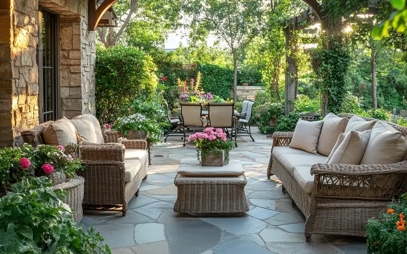 Consider the size and style of your patio when choosing decor: Remember, your patio's size and style should guide your decor choices. A small patio might feel overwhelmed with large furniture or too many decorative elements, while a spacious patio can handle bolder pieces and more elaborate arrangements.