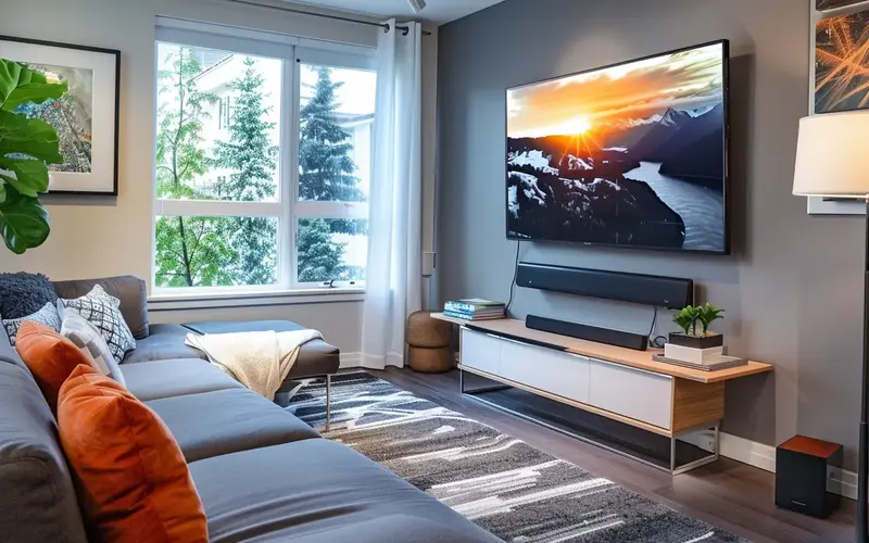 Mount the TV: