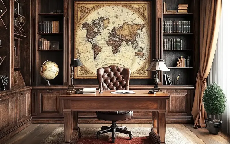 Home Office: Old-World Charm (Czech-inspired):