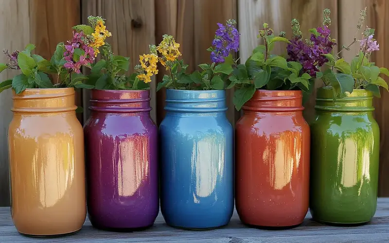 Painted Mason Jars: