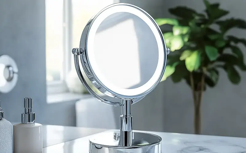 Magnifying Mirrors with LED Lighting: