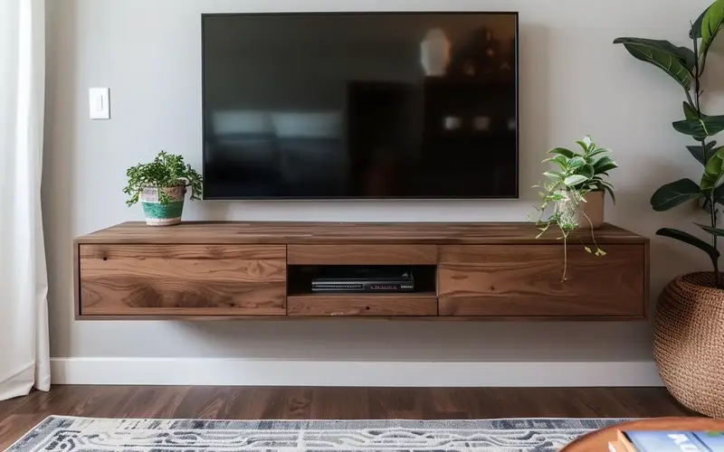 Floating TV Console: