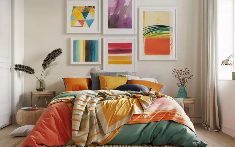 Incorporate Colorful Artwork & Prints: