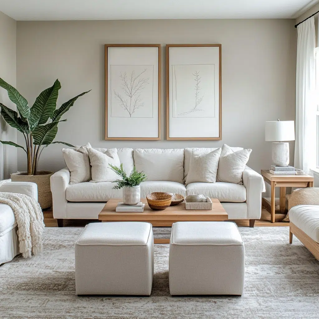 Declutter and Organize: Decluttering and organizing creates a sense of calm and order. It allows you to focus on the essential decor and makes the room feel more spacious and refreshed. Removing unnecessary items and organizing remaining decor can dramatically change the feel of your living room.