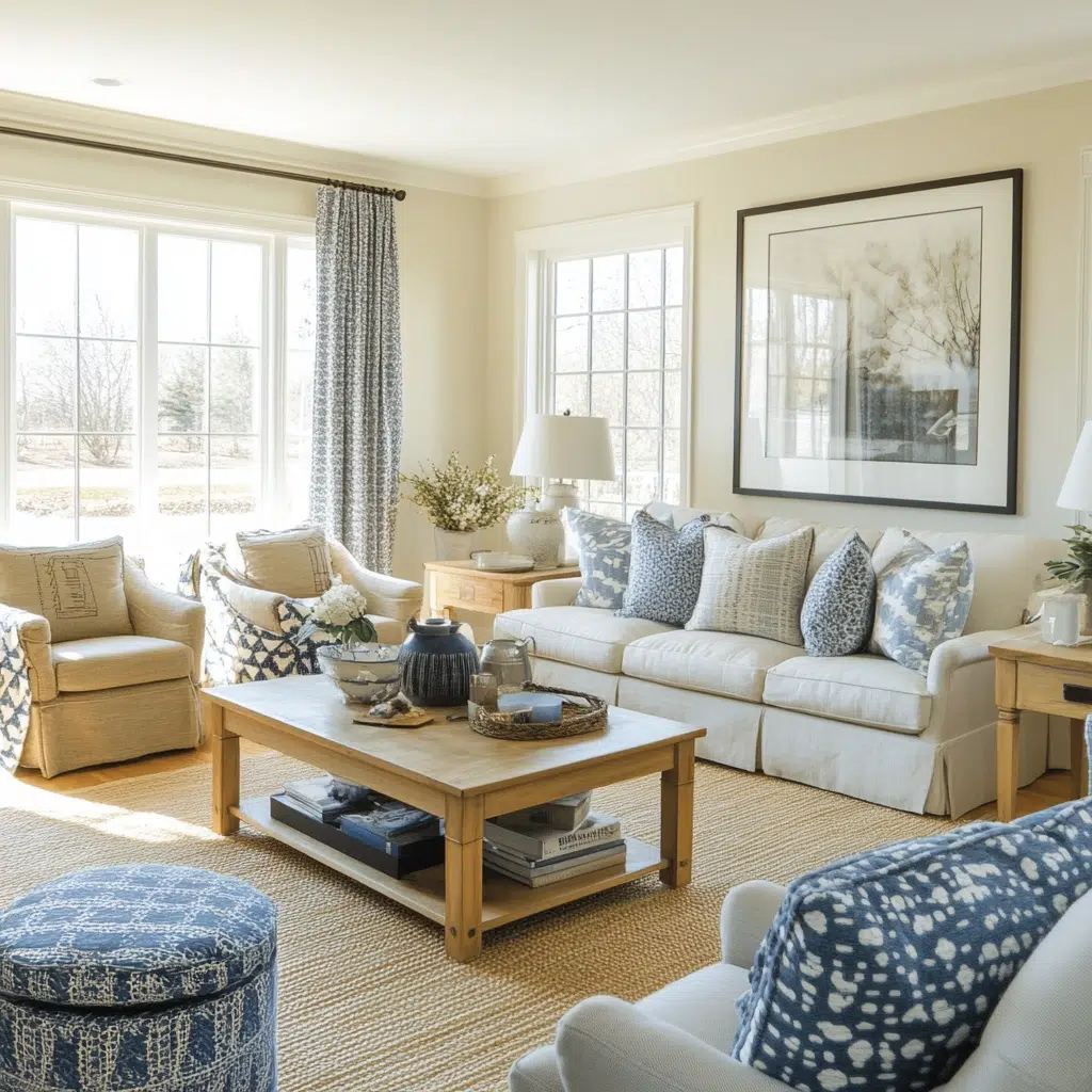 Rearrange Furniture: Rearranging furniture can dramatically change the feel of your living room. It allows you to create a more open flow and maximize natural light. Even a small change can make a big difference.