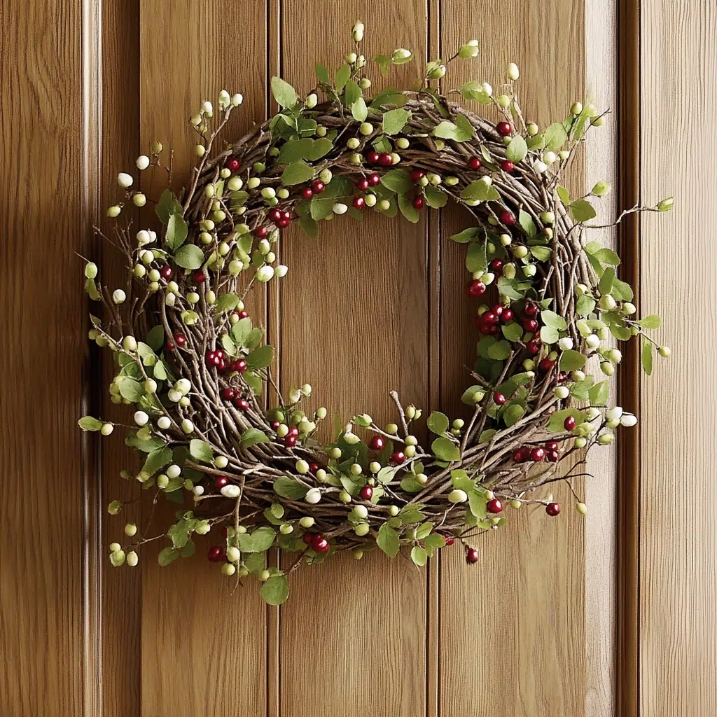 Berry and Twig Wreath: It brings a touch of nature right to your doorstep. It's got that earthy, organic vibe that feels so refreshing after a long winter. Plus, it's super versatile and works with pretty much any style of home.