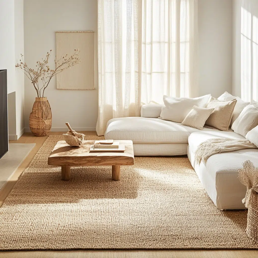 Change Out the Rug: Changing out your rug can dramatically change the feel of your living room. A lighter-colored or natural fiber rug can make the room feel much brighter and more spacious. It’s a simple way to refresh your space.