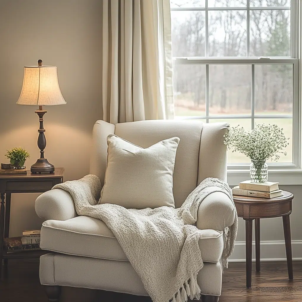 Spring Reading Nook: Creating a cozy reading nook with comfortable seating and spring-themed books enhances relaxation and encourages you to take some time for yourself. It’s like having a personal retreat within your bedroom.