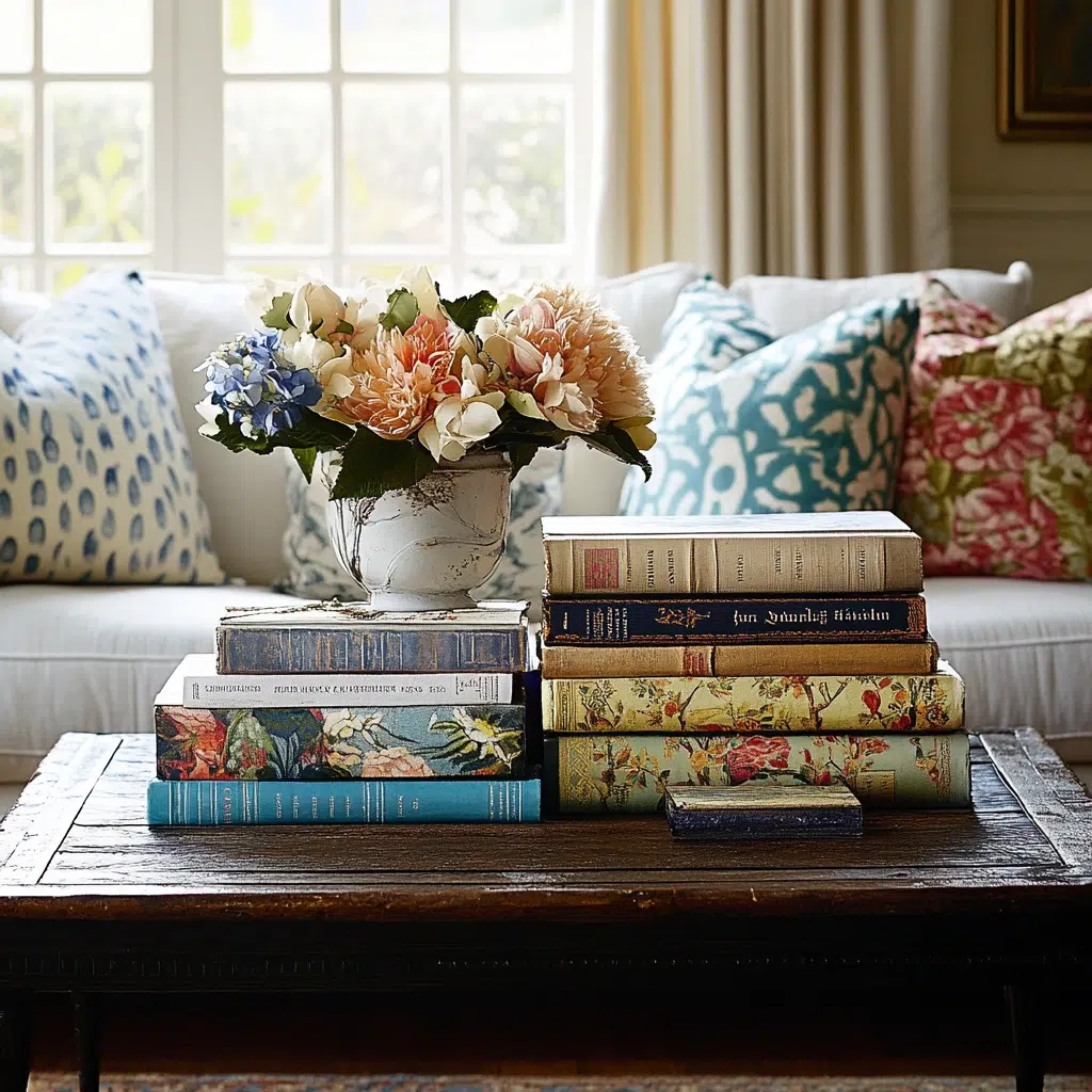 Display Seasonal Books: Displaying seasonal books adds a touch of literary charm and seasonal flair to your living room. It's a simple way to add color and interest to your space.