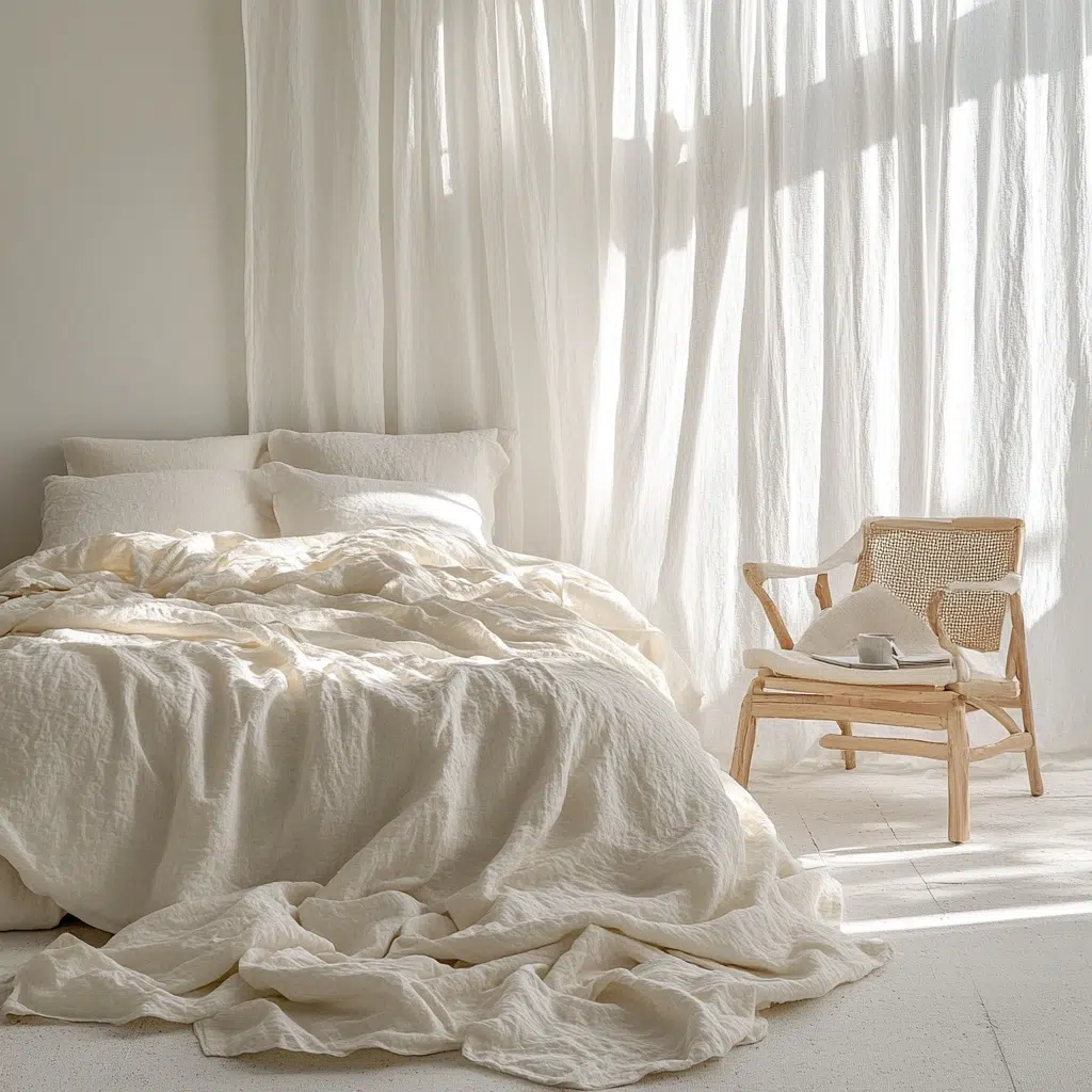 Light Linen Layers: Linen is perfect for spring because it's lightweight, breathable, and has a beautiful natural texture. Using linen for your bedding, curtains, or even slipcovers can create a light and airy feel that's perfect for the warmer months. It’s all about comfort and effortless style.