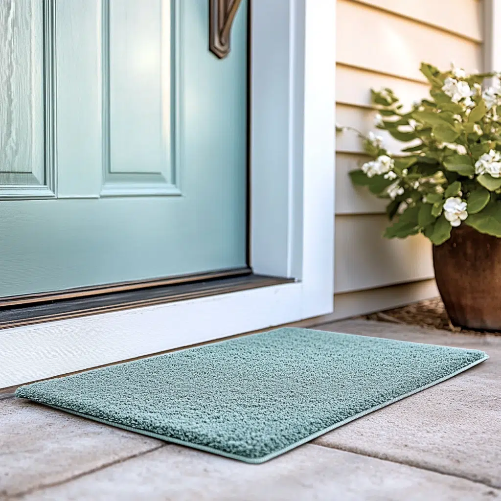 Pastel-Colored Door Mat: It's a simple way to set a cheerful tone right from the start. It's an easy way to add a pop of color without going overboard. Plus, it's a practical way to keep dirt and mud out of your house.