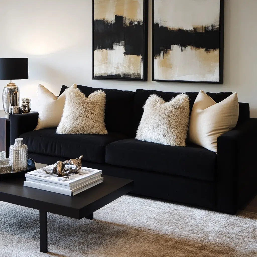 High-Contrast Harmony Living Room