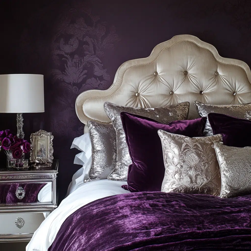 Deep Plum & Silver