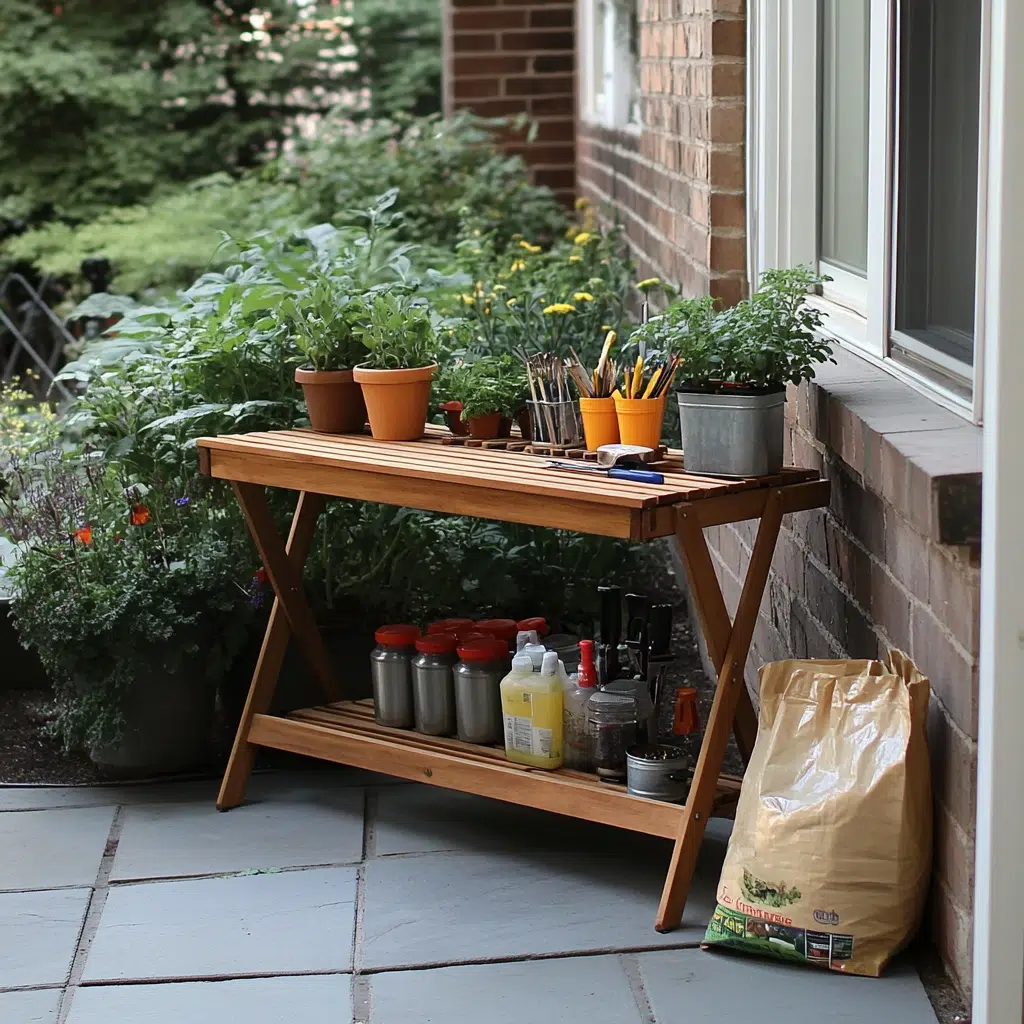 Urban Gardening Solutions: Portable Potting Bench
