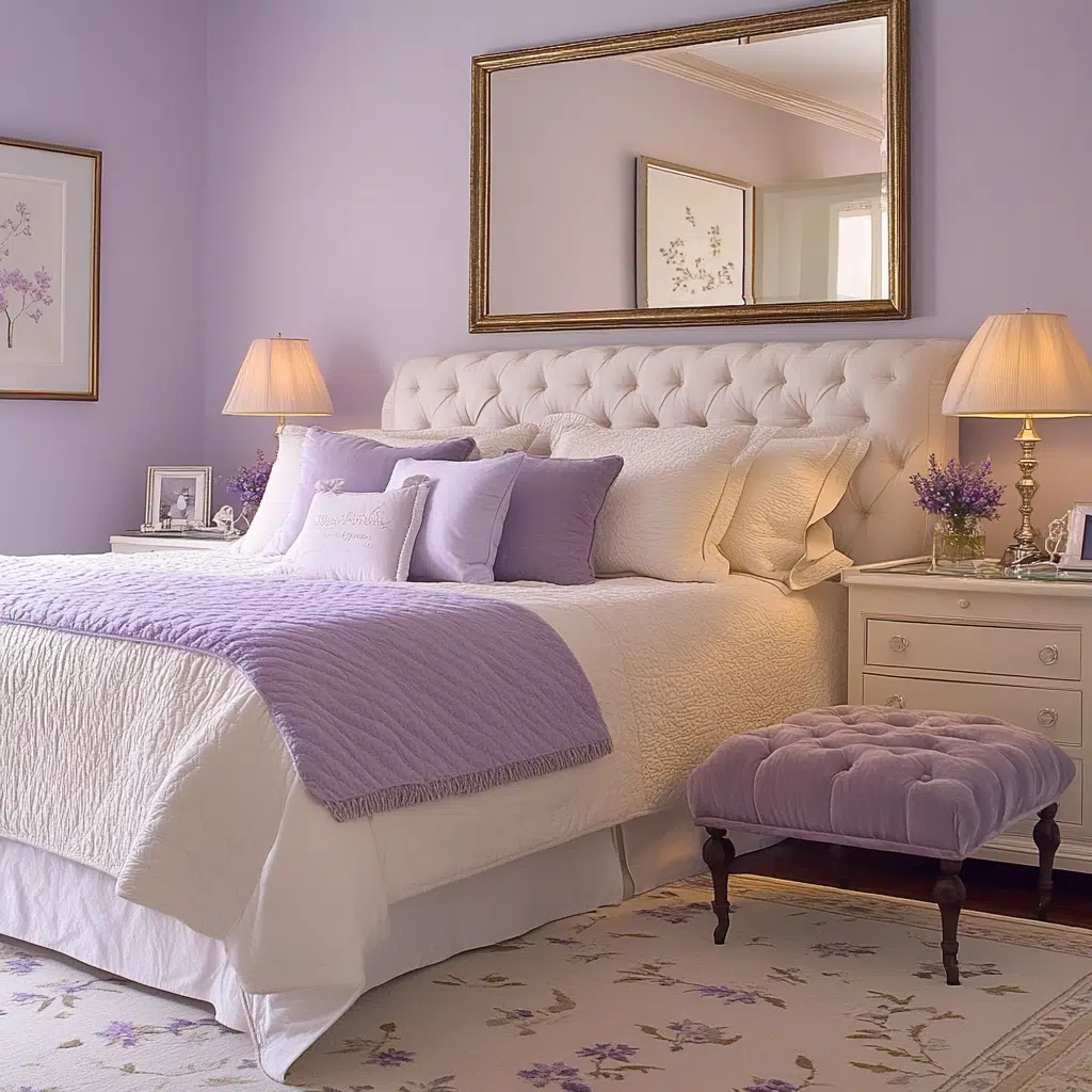 Choose a Neutral Rug with Subtle Lavender Accents