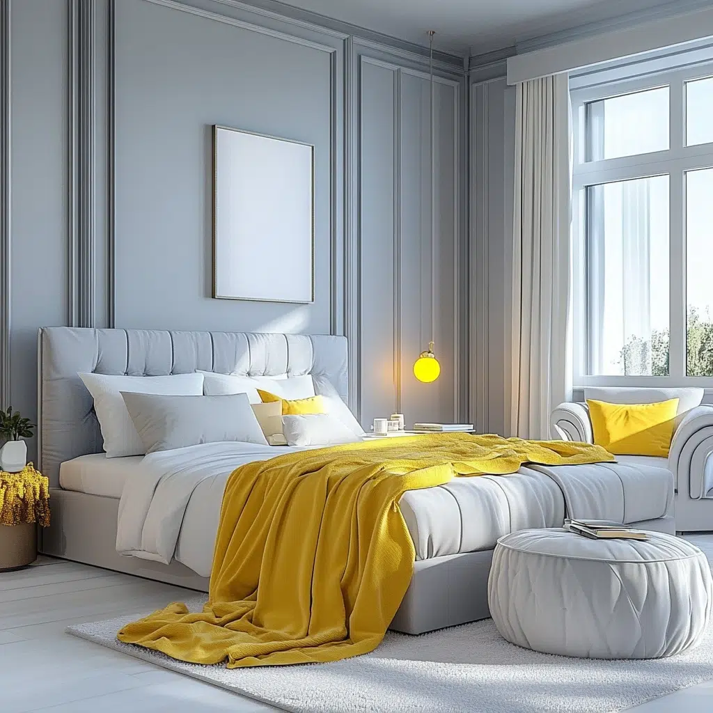 Pale Gray & Sunshine Yellow