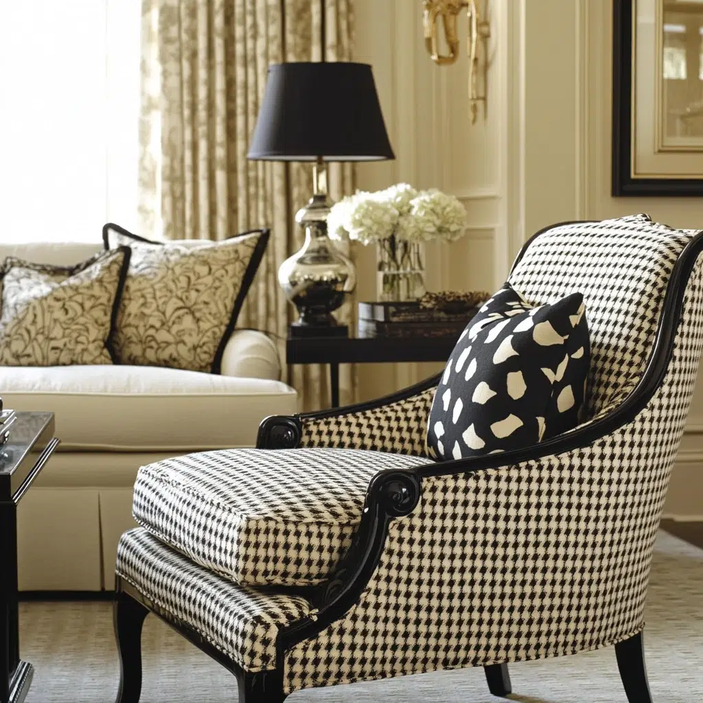 Patterned Upholstery Living Room