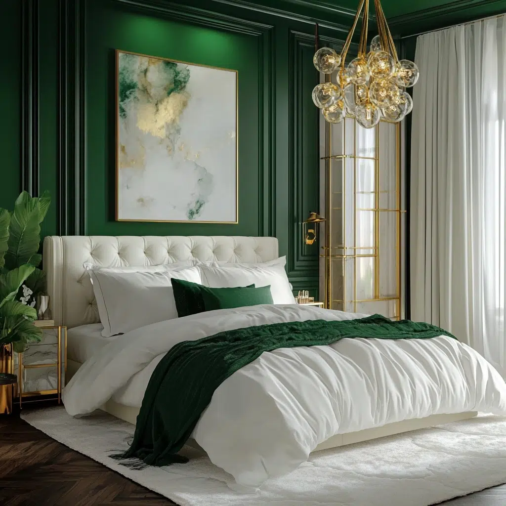 Emerald Green & White