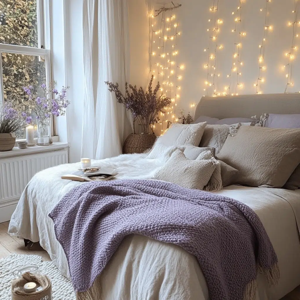 Hang Delicate String Lights with a Warm Glow