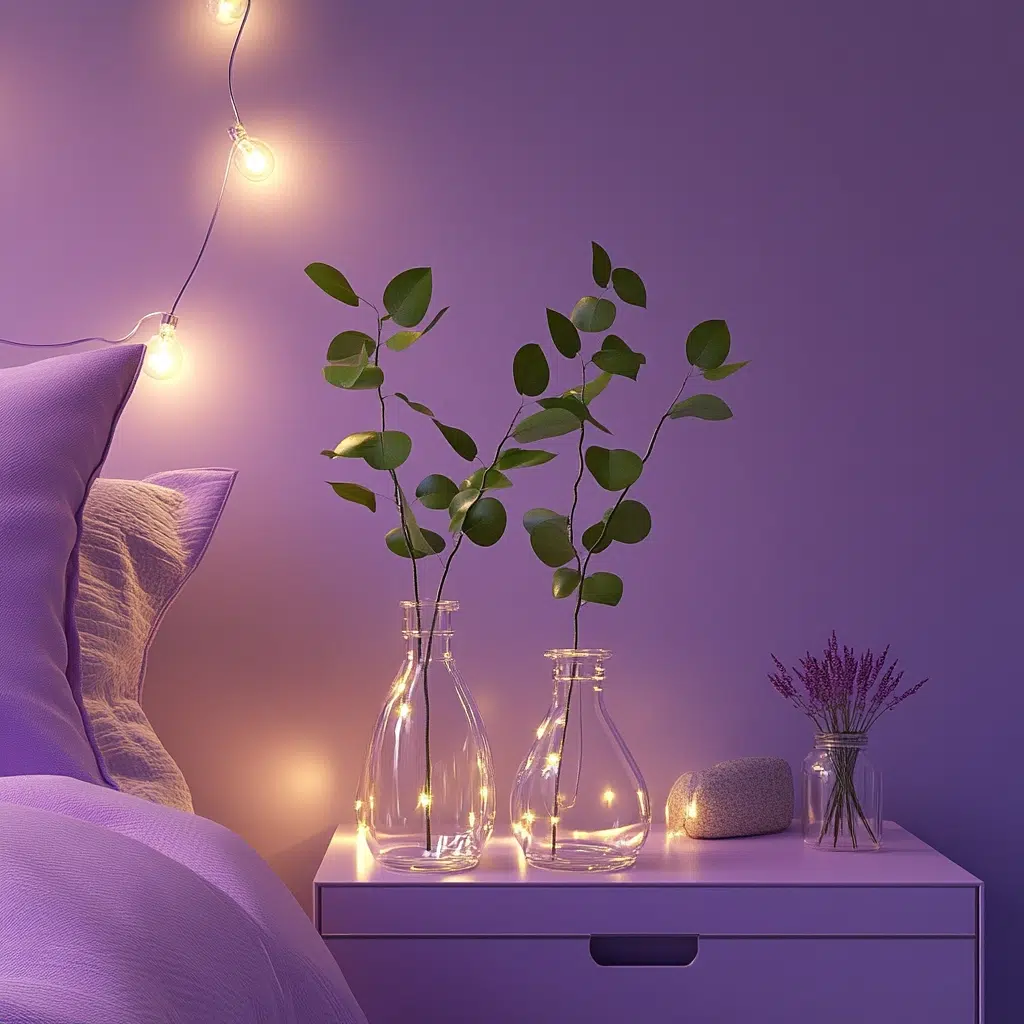 Display Clear Glass Vases with Greenery