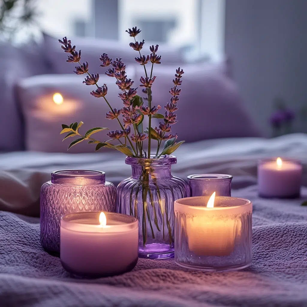 Use Soft Lavender-Colored Candles