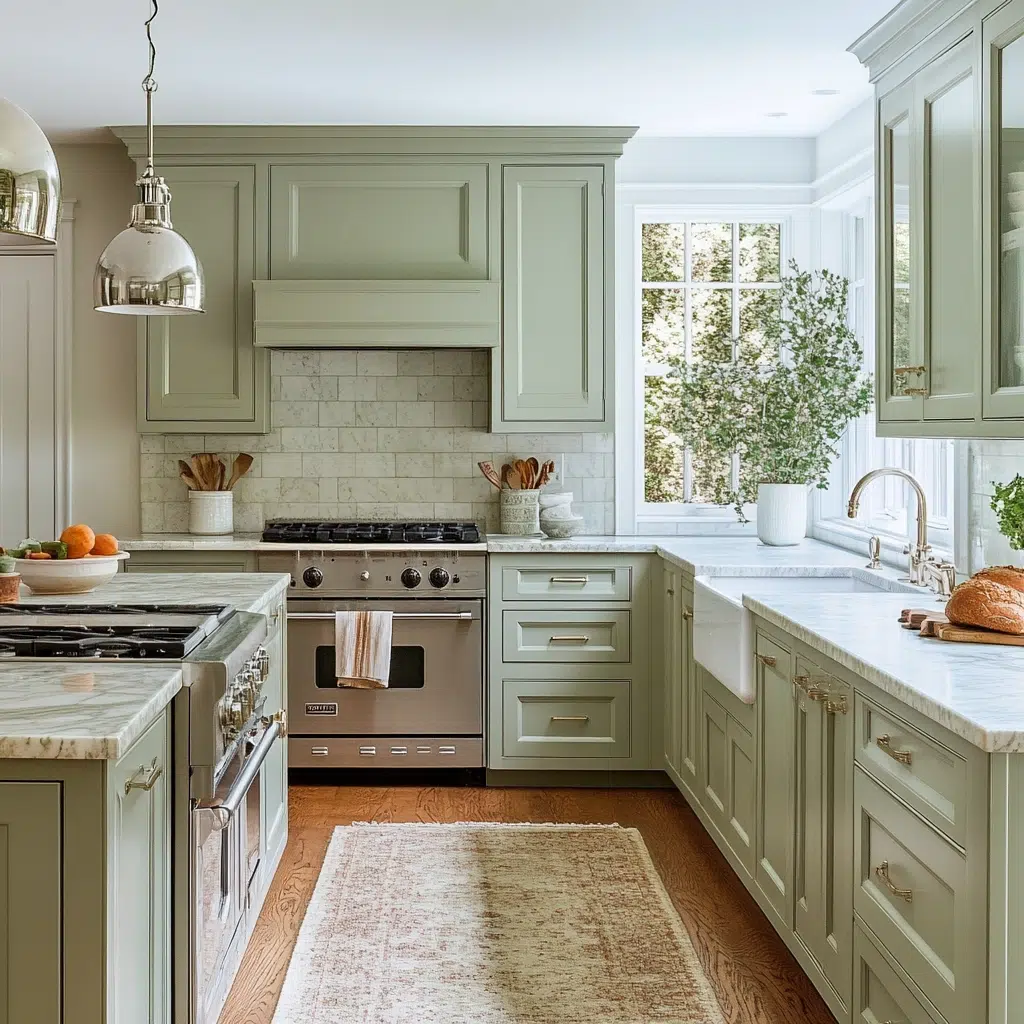 Countertop Calm: Selecting Surfaces that Enhance Sage Green's Serenity