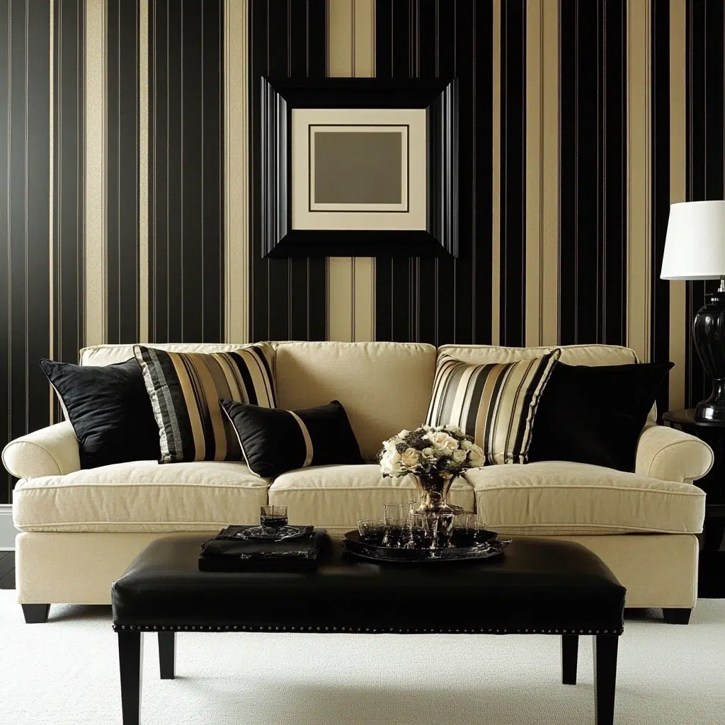 Subtle Stripes Living Room