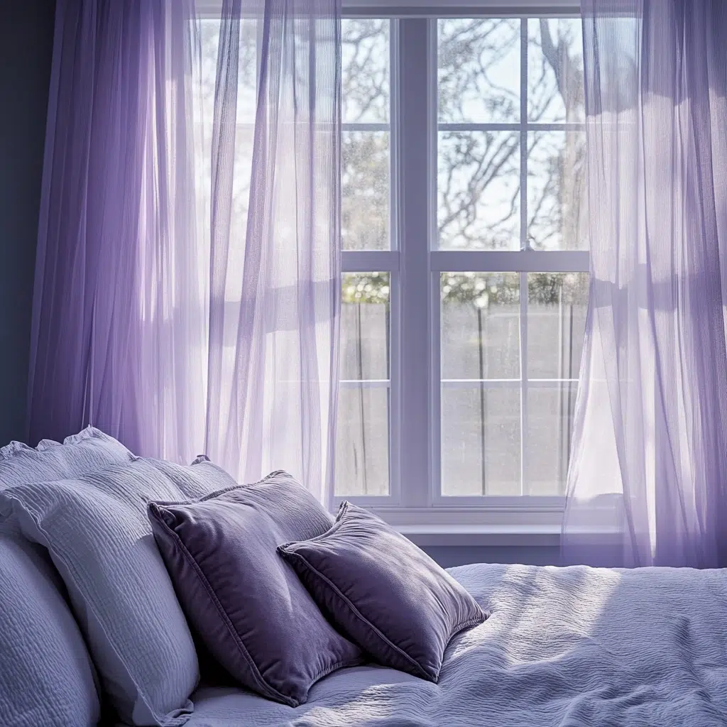 Hang Sheer Lavender Curtains