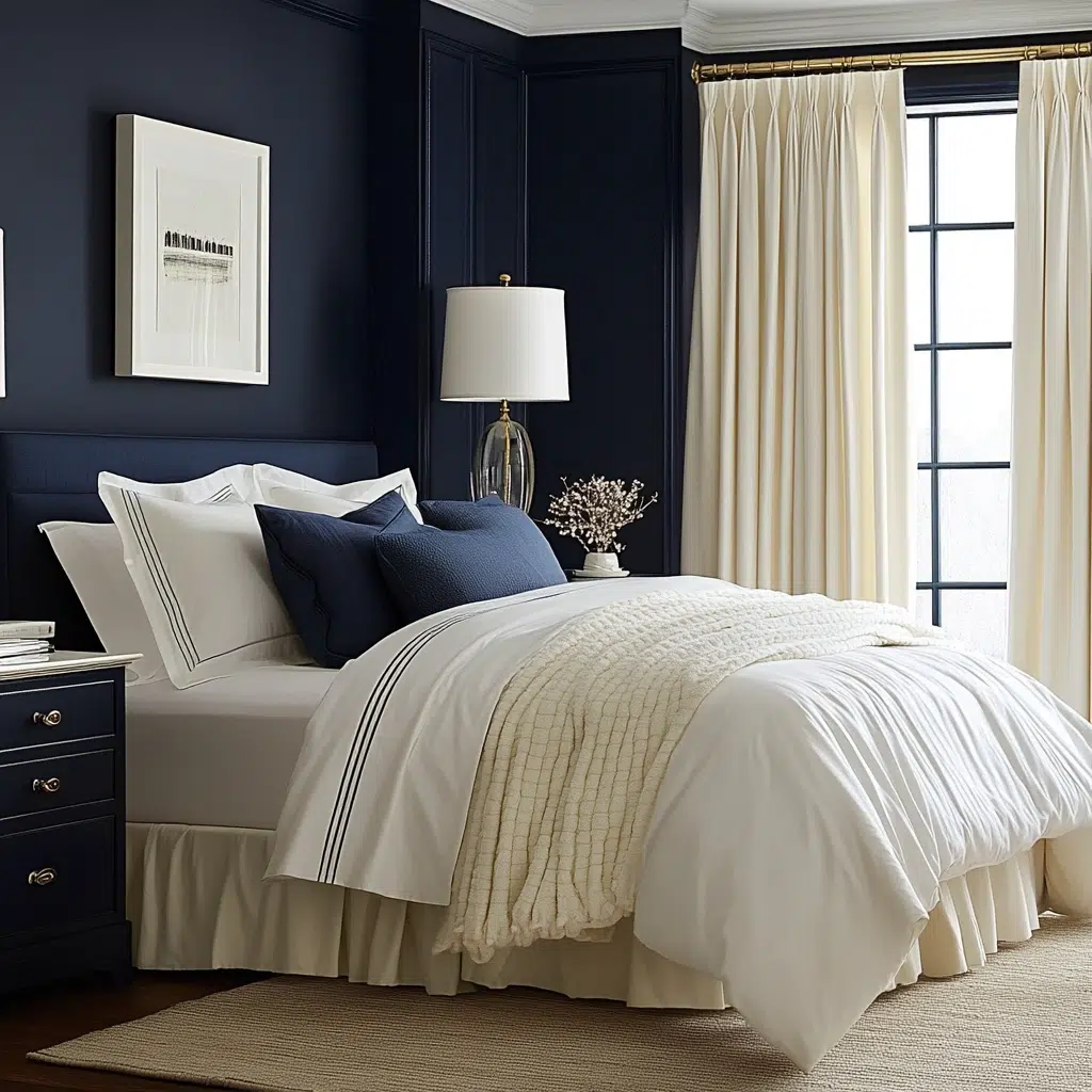 Navy Blue & Crisp White