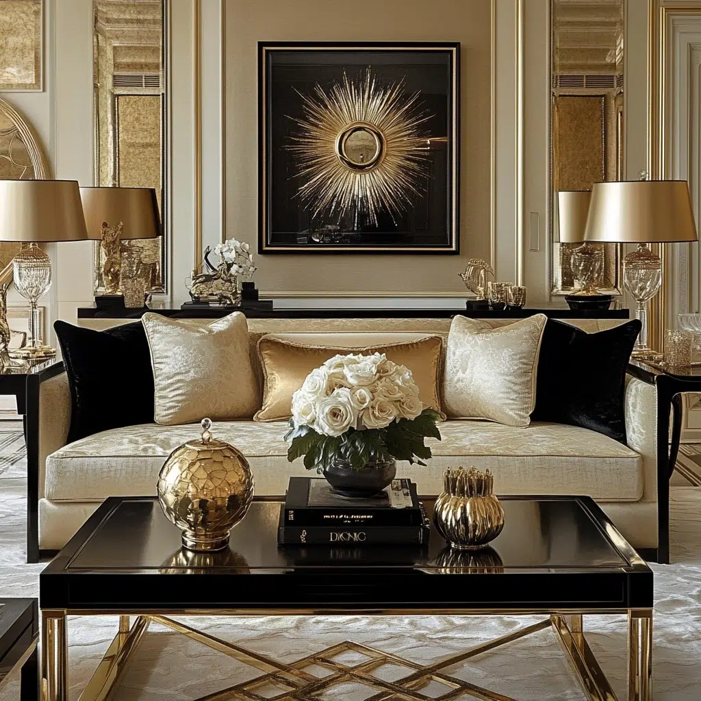 Gilded Accents Living Room