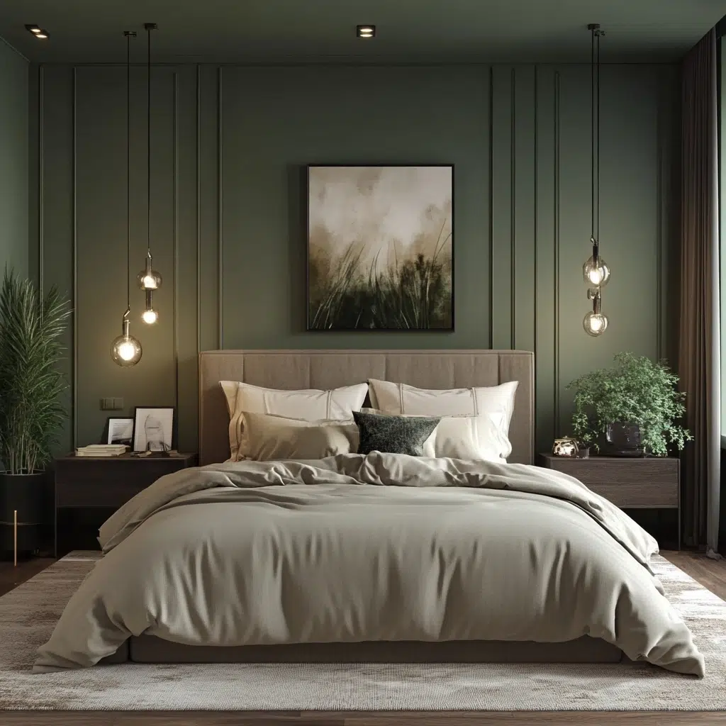 Forest Green & Taupe
