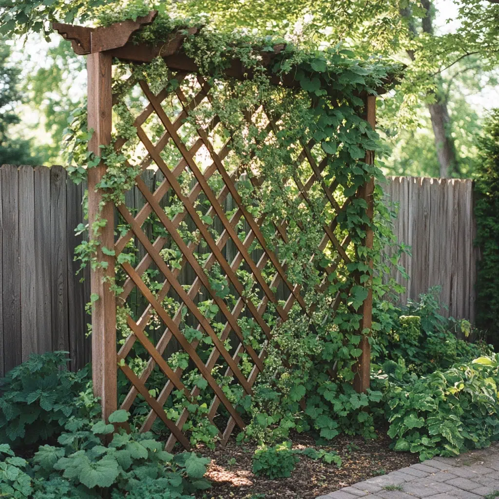 Herb Garden Ideas for Your Outdoor Oasis: Herb Garden on a Trellis: Climbers and Twists