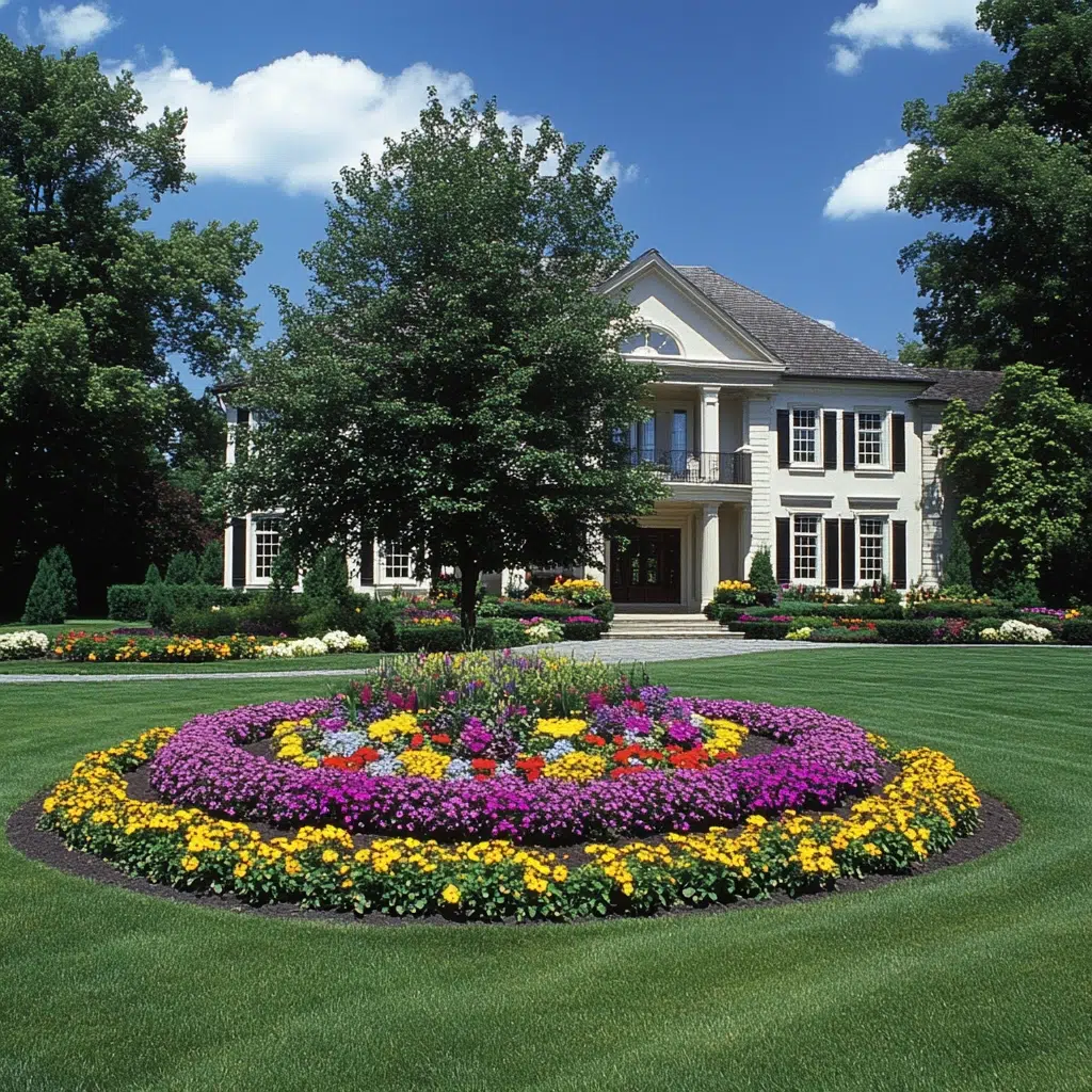Flower Bed Ideas for the Front of the House: Island Oasis