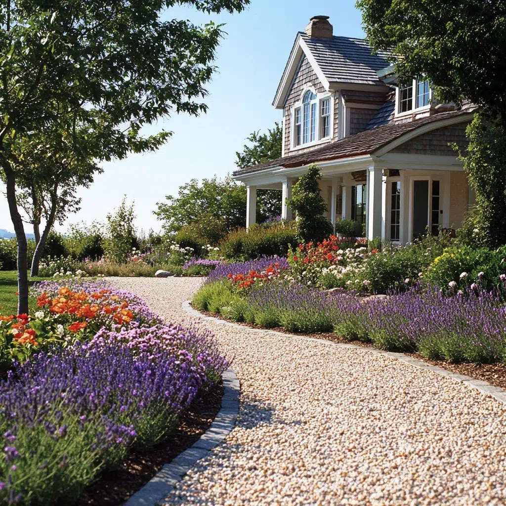 Flower Bed Ideas for the Front of the House: Pathway Pockets