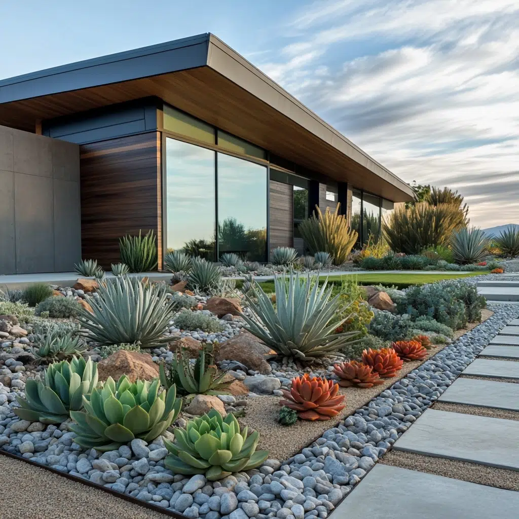 Flower Bed Ideas for the Front of the House: Succulent Sanctuary