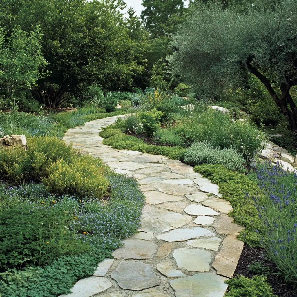 Herb Garden Ideas for Your Outdoor Oasis: Pathway Edging with Herbs: A Fragrant Welcome