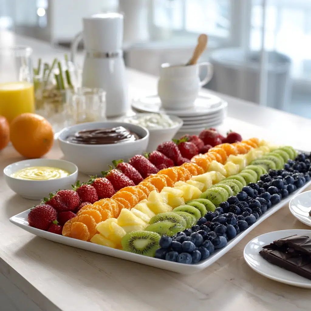 Creative Fruit Tray Ideas: Rainbow Rendezvous