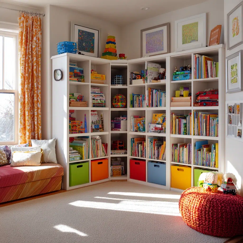 Creative Corner Bookshelf Ideas: Cube Storage in a Corner