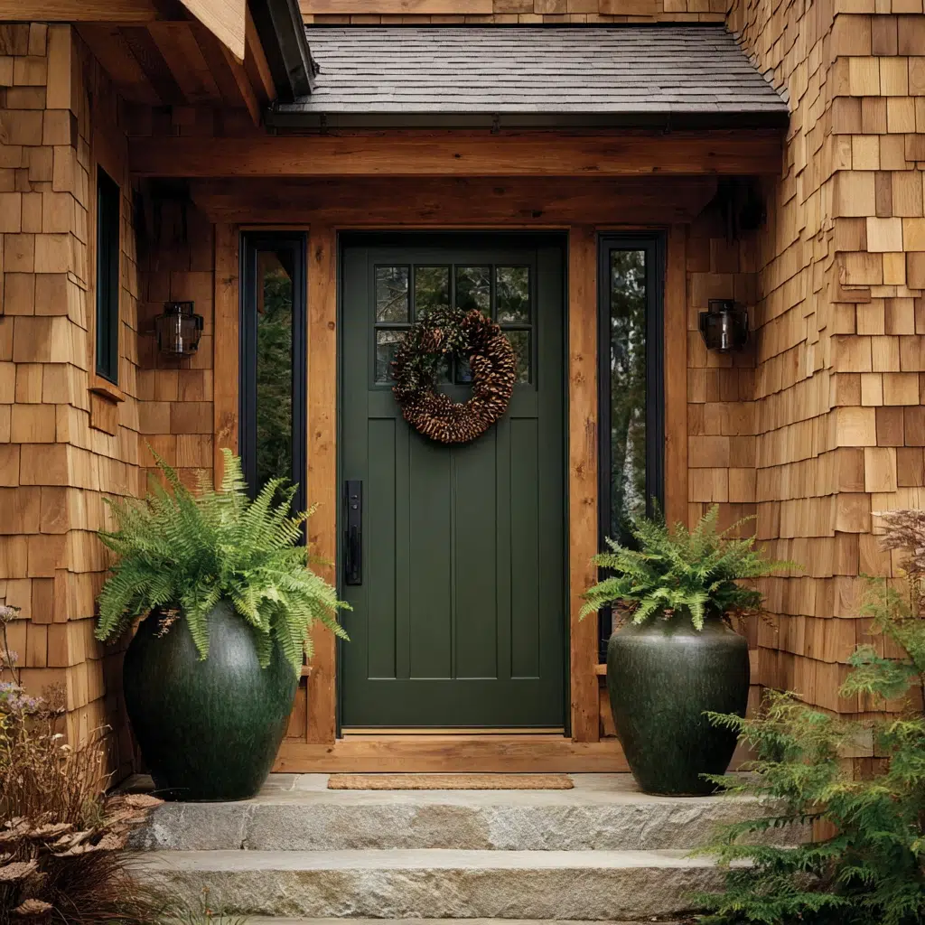 Inspiring Front Door Color Ideas: Forest Green: The Deep & Grounded