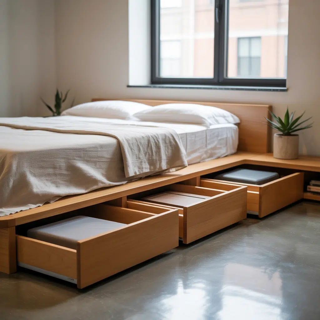 Best Minimalist Small Apartment Ideas: Utilize Under-Bed Storage