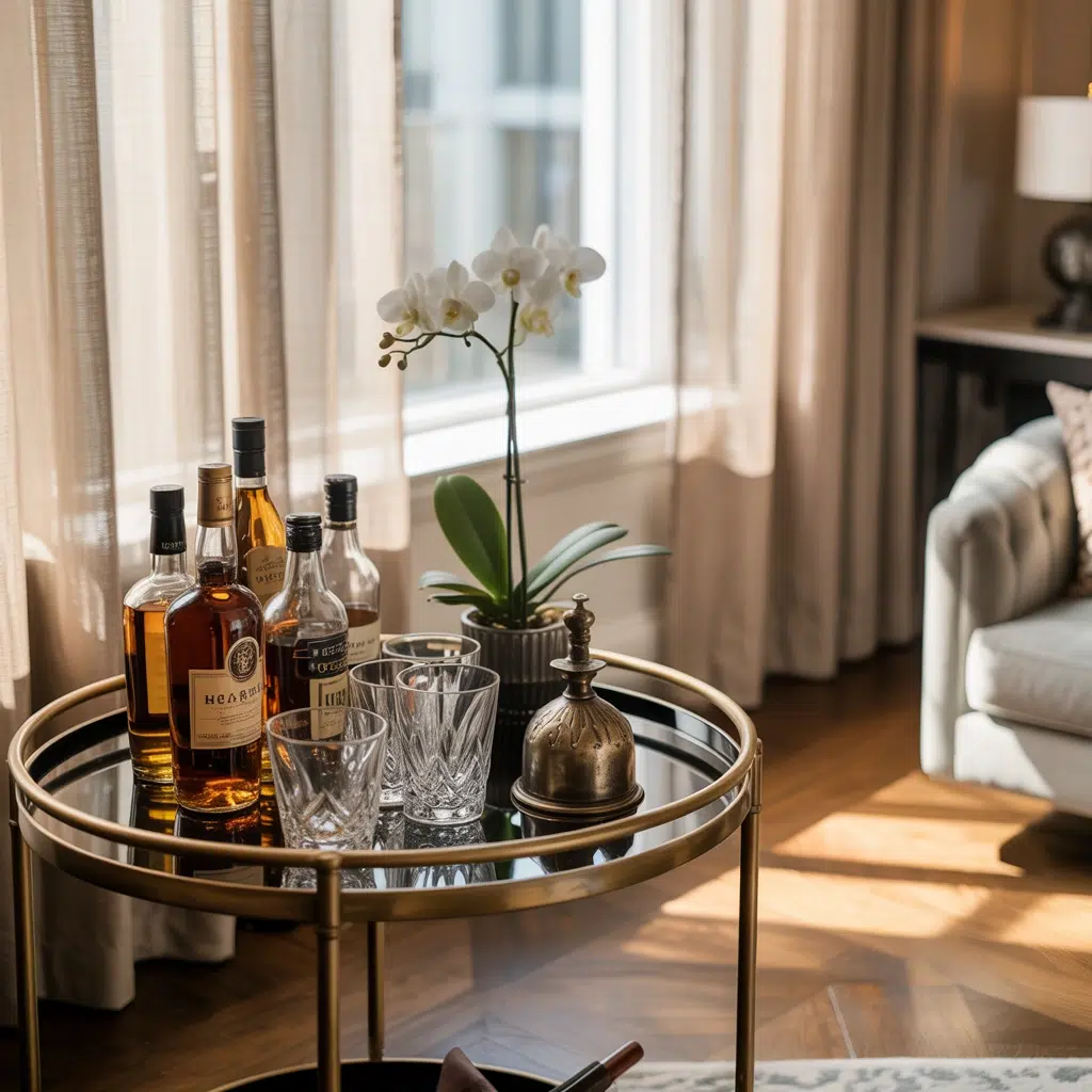 Amazing Apartment Ideas for Couples: Craft a Bar Cart or Beverage Station (For Entertaining or Just Relaxing)
