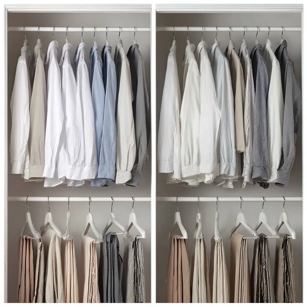 Creative Closet Ideas for Small Spaces: Double Hanging Rods: Simple Yet Effective