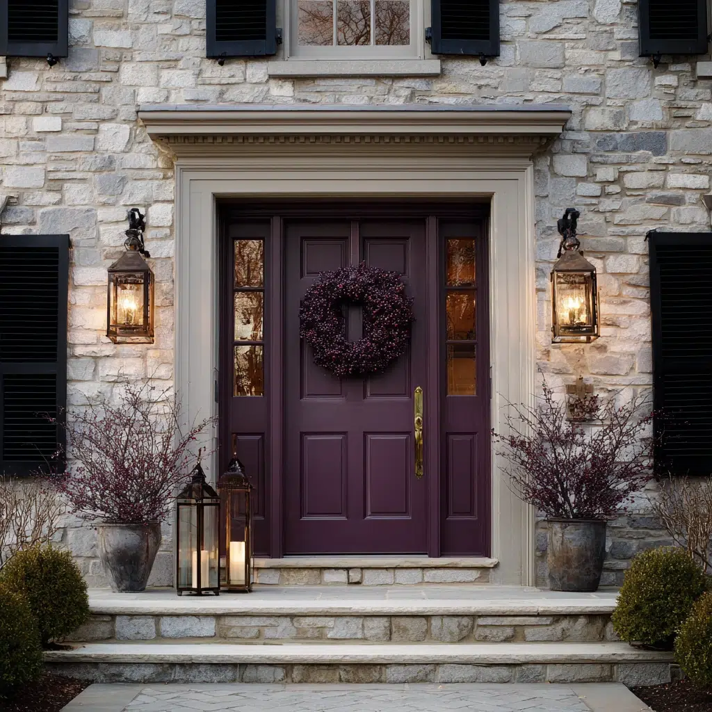 Inspiring Front Door Color Ideas: Rich Plum: The Unexpected Depth