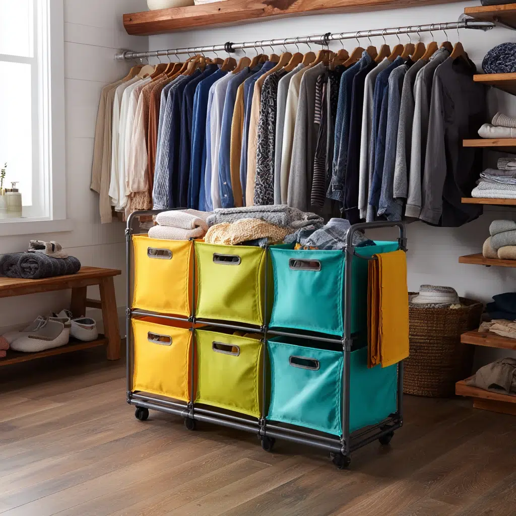 Smart Laundry Room Organization Ideas: Rolling Laundry Sorters