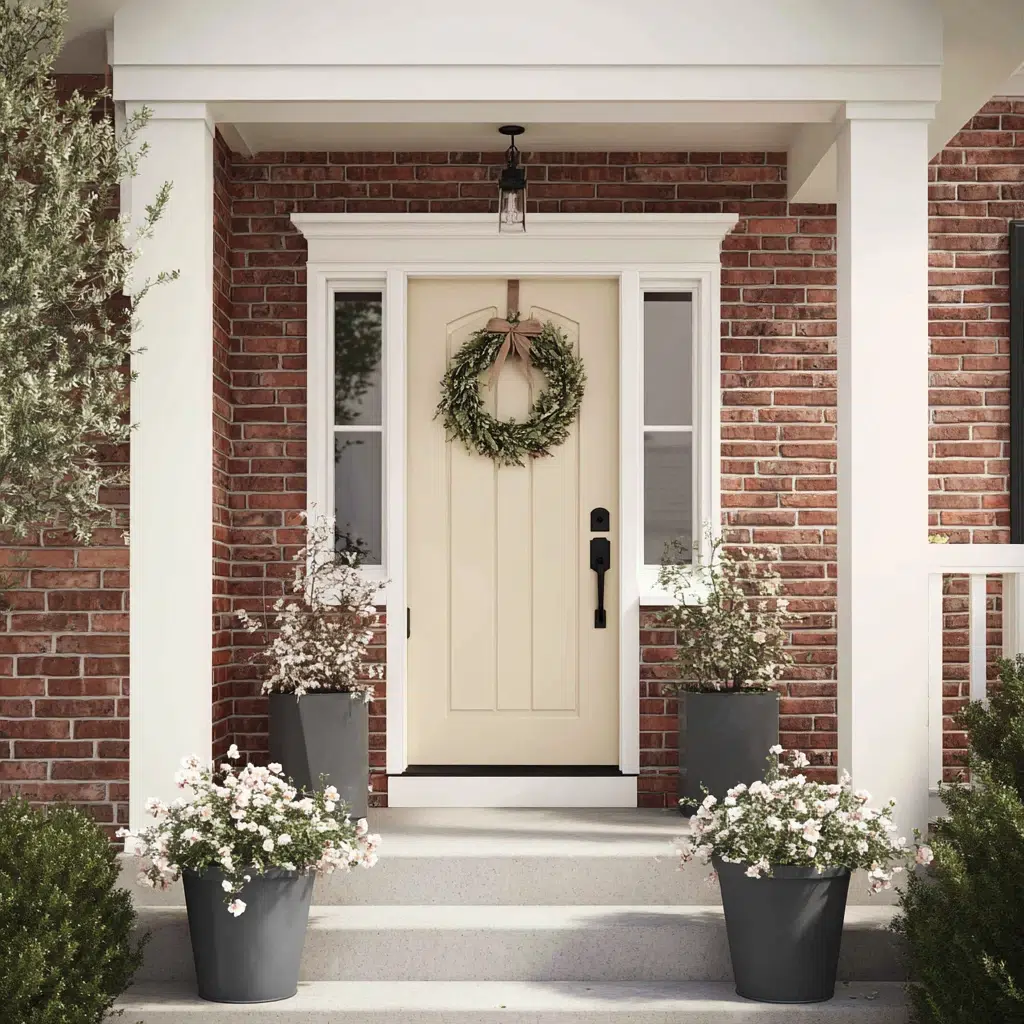 Inspiring Front Door Color Ideas: Classic Cream: The Soft & Inviting