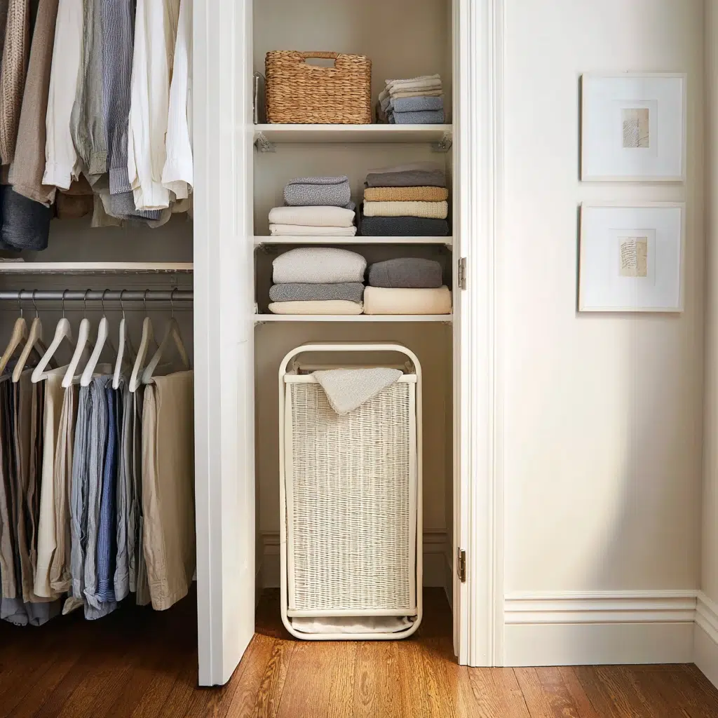 Creative Closet Ideas for Small Spaces: Slim Laundry Hamper: Out of Sight, Out of Mind