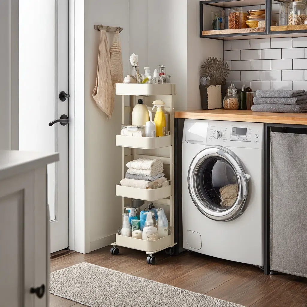 Smart Laundry Room Organization Ideas: Slim Storage Carts for Narrow Spaces