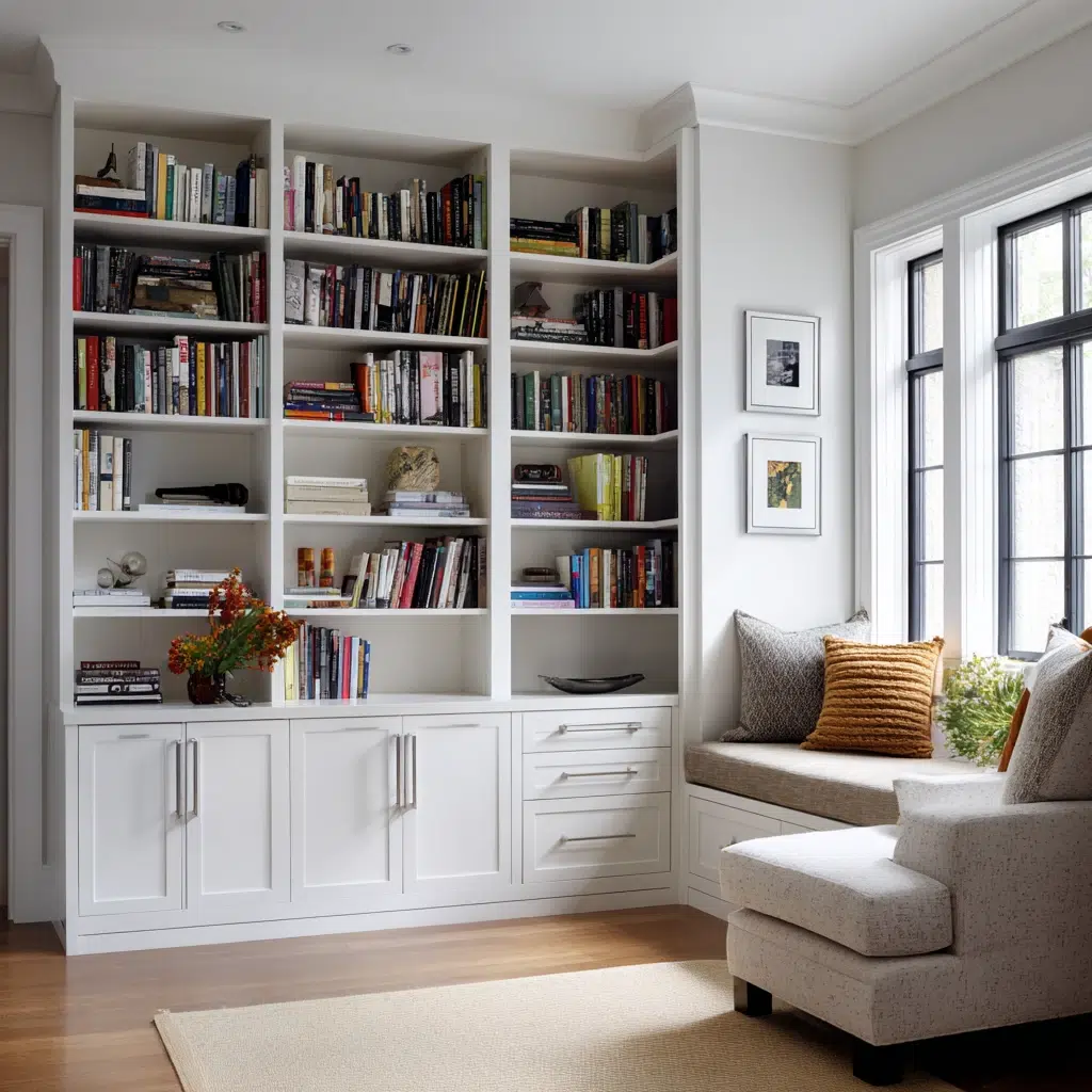 Creative Corner Bookshelf Ideas: Corner Bookshelf with Hidden Storage