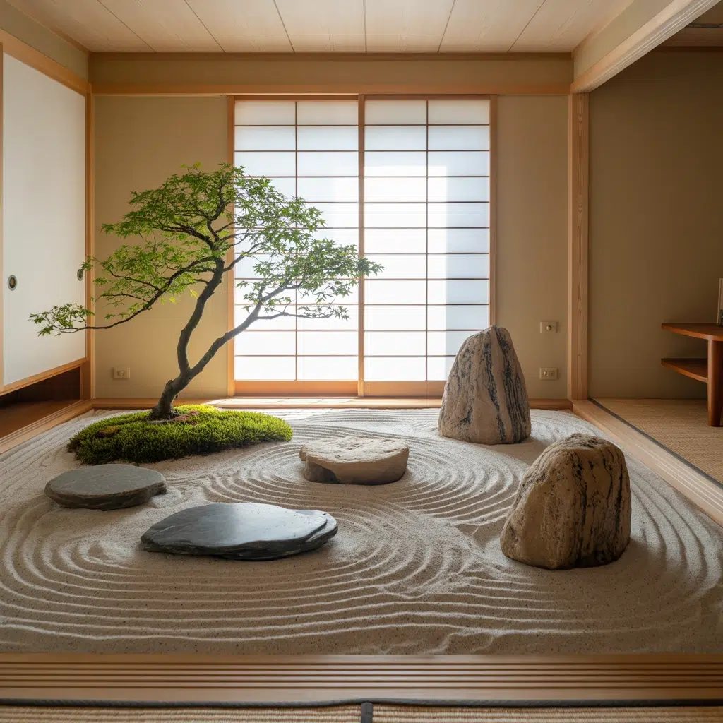 Best Japanese Apartment Design Ideas: Cultivate an Indoor Rock Garden (Karesansui)